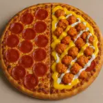1/2 pizza boneless 1/2 peppernoi