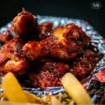 Alitas de pollo con salsa BBQ