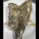 Churrasco bañado en oro