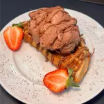 Waffle com sorvete