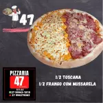 1/2TOSCANA 1/2 FRANGO COM QUEIJO