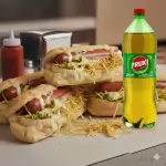 Combo 4 Cachorro Quente + Fruki 1.5l