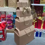 Caja Kraft con cordon lazo #8161M