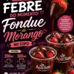 Fondue de Morango no copo