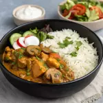 Mushroom Masala [Steamed Rice] Bow