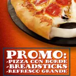 Pizza con Borde de queso + Breadsticks + Refresco Grande
