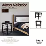 MESA VELADOR METAL MADERA