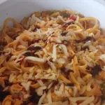 Linguini com tofu