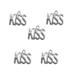 Dijes KISS color plata