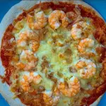 Pizza de langostinos