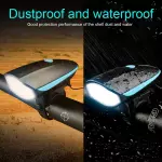 Luz delantera Recargable USB +Sirena