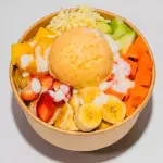 Ensalada de frutas con Helado