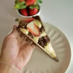 Cone brownie com morango