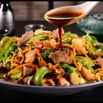 Yakisoba misto com camarão
