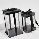 Caja acetato moño grande negra RG505