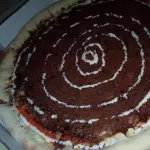 Pizza metade chocolate