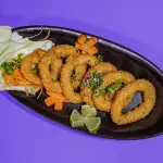 Aros de calamar frito
