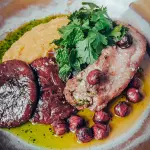 Peixe Grelhado com Purê de Banana