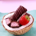 chocolate coco e morango