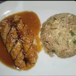 Pollo Enrollado con Chaufa