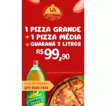 1 GRANDE + 1 MÉDIA + 1 GUARANÁ 2L