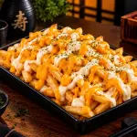 Batata Frita, cheddar e cream chesse