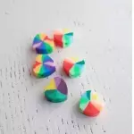 Fimos de corazón multicolor