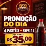 Combo 4 Pastéis + Refri 1L