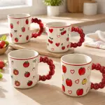 Taza cerámica frutas