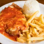 Marmitex P  - Parmegiana de Frango