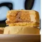 alfajor helado blanco  x4