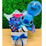 Box com Pelúcia Stitch e Balão Perso