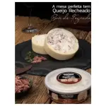 Queijo trufado com carne desfiada e