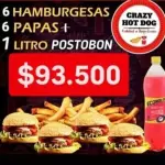 COMBO DE 6 HAMBURGUESAS