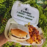 X BURGER + FRITAS C/ BACON E CHEDDAR