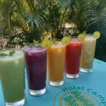 Jugos naturales en leche