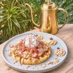 WAFFLE HELADO NUTELLA , FRESA,BANANO