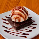 BROWNIE CON NIEVE