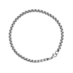 4mm Silver Box Bracelet
