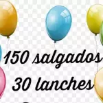 150 SALGADOS 30 LANCHES