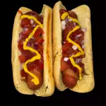 Hot dog de salchicha de pavo