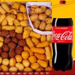 100 salgadinhos + Coca-cola 2L