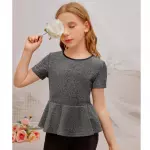 Camiseta con nudo trasero peplum