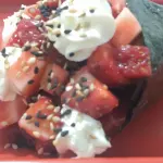 Temaki morango com goiabada