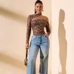 Body Manga larga animal print