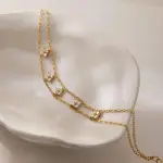 Pulsera doble con flores ChapaOro18k(copy)