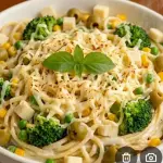 Espaguete ao molho branco vegetarian
