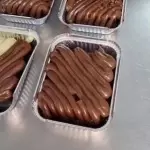 Brownie na marmita brigadeiro