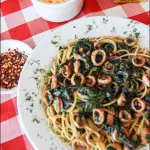 Pasta Calamares Espinaca