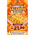 10 MINI PASTEIS +10 MINI COXINHA